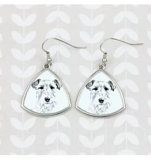 Fox Terrier Wire - dog earrings, hanging earrings with a picture, personalized jewelry with Art-Dog brand print