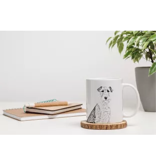 Foksterier szorstkowłosy kubek z psem good morning Art-Dog