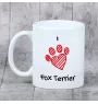 Fox Terrier Wire - cup with a dog, cute cup with graphics, a gift with your photo from the Art-Dog brand