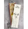 Fox-terrier à poil dur - boîte à vin avec chien, boîte à alcool avec graphisme, boîte cadeau personnalisée de la marque Art-Dog
