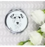 Fox-terrier à poil dur - miroir de poche avec chien, miroir personnalisé pour sac à main, miroir compact avec impression de la marque Art-Dog
