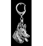 Berger allemand, Berger d'Alsace, Berger alsacien - Porte-clés argenté avec chien, décoration de sac à main, pendentif de sac à dos par la marque Art-Dog