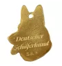 Berger allemand, Berger d'Alsace, Berger alsacien - Porte-clés doré avec chien, décoration de sac à main, accessoire de luxe de la marque Art-Dog
