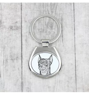 Pinscher allemand - porte-clés avec chien, porte-clés imprimé, breloque personnalisée de la marque Art-Dog