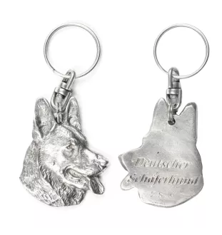German Shepherd Dog, Alsatian Wolf Dog - Silver-plated pendant with a dog in a decorative box, handbag decoration, backpack pendant by Art-Dog brand