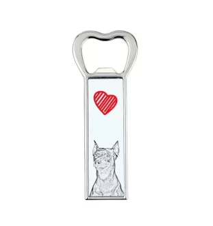 Deutscher Pinscher - Flaschenöffner mit Hund, personalisierter Flaschenöffner für den Kühlschrank, ein einzigartiges Geschenk für Männer von der Marke Art-Dog