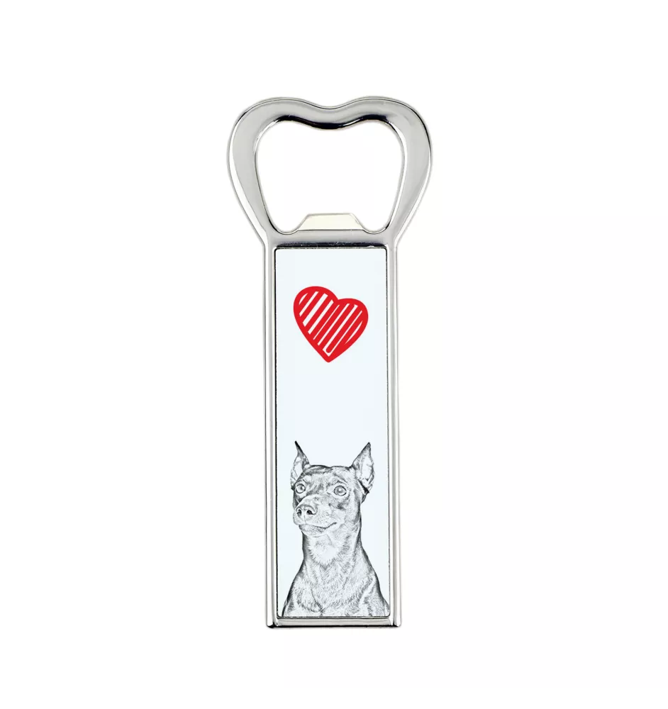 Deutscher Pinscher - Flaschenöffner mit Hund, personalisierter Flaschenöffner für den Kühlschrank, ein einzigartiges Geschenk für Männer von der Marke Art-Dog