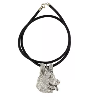 Deutscher Schäferhund - Halskette mit Hund, versilberter Anhänger für Hundefans, einzigartiger Schmuck der Marke Art-Dog