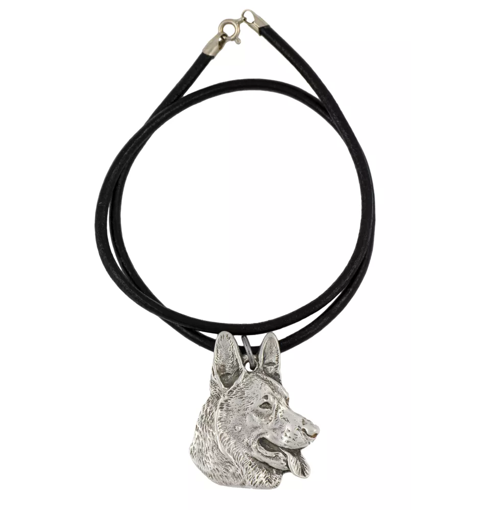 Deutscher Schäferhund - Halskette mit Hund, versilberter Anhänger für Hundefans, einzigartiger Schmuck der Marke Art-Dog