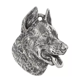 Berger allemand, Berger d'Alsace, Berger alsacien - collier avec un chien, pendentif en plaqué argent pour les fans de chiens, bijoux uniques de la marque Art-Dog