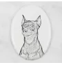 Pinczer średni płyta nagrobna ze zdjęciem psa Art-Dog