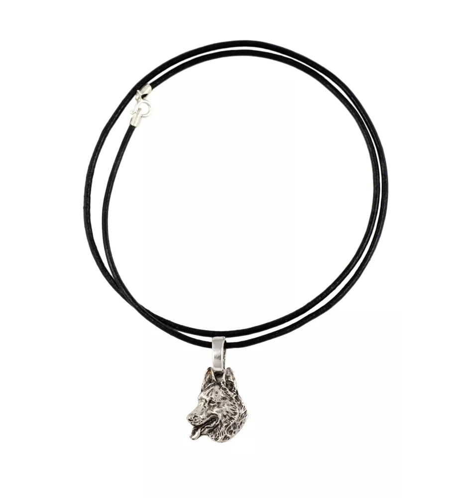 Deutscher Schäferhund - Hundehalsband, versilberter Anhänger für den Hundeliebhaber, dezenter Schmuck von Art-Dog