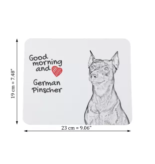 German Pinscher - mouse pad with print, personalized dog-themed mouse pad, unique gadget for an office worker by Art-Dog brand