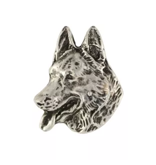 Berger allemand, Berger d'Alsace, Berger alsacien - Collier pour chien, pendentif plaqué argent pour l'amoureux des chiens, bijoux subtils par Art-Dog