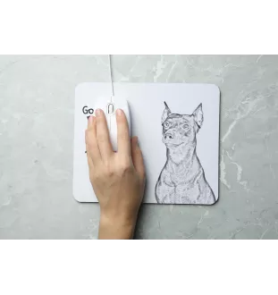 German Pinscher - mouse pad with print, personalized dog-themed mouse pad, unique gadget for an office worker by Art-Dog brand