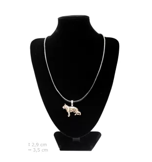 Berger allemand, Berger d'Alsace, Berger alsacien II - Collier pour chien, pendentif plaqué argent pour l'amoureux des chiens, bijoux subtils par Art-Dog