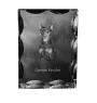 German Pinscher - crystal with a picture of a dog, glass statuette with a picture, unique frame with a picture from Art-Dog brand