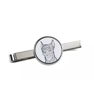 German Pinscher - tie clip with a dog, personalized tie clip, a unique gift for a man from the Art-Dog brand