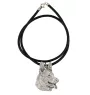 Berger allemand, Berger d'Alsace, Berger alsacien - Collier de chien dans une boîte cadeau, médaillon argenté pour fan de chien, pendentif remarquable de la marque Art-Dog