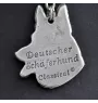 Deutscher Schäferhund - Hundehalsband in Geschenkbox, versilbertes Medaillon für Hundefans, markanter Anhänger der Marke Art-Dog