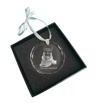 Owczarek niemiecki medal kryształowy z psem Art-Dog