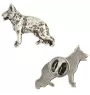 Deutscher Schäferhund II  - Versilberte Hundebrosche, elegante Anstecknadel, Jackenreversschmuck der Marke Art-Dog