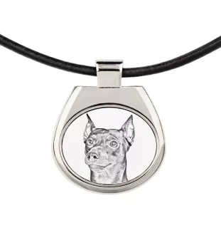 Pinczer średni zawieszka naszyjnik z psem Art-Dog