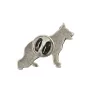 German Shepherd Dog, Alsatian Wolf Dog II  - Silver-plated dog brooch, elegant pin, jacket lapel decoration by Art-Dog brand