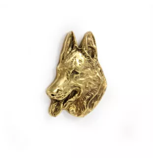 Deutscher Schäferhund - Hundebrosche in dekorativer Box, elegante vergoldete Anstecknadel, Jackenbrosche der Marke Art-Dog