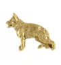Deutscher Schäferhund II - Hundebrosche in dekorativer Box, elegante vergoldete Anstecknadel, Jackenbrosche der Marke Art-Dog