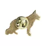 German Shepherd Dog, Alsatian Wolf Dog II - Dog brooch in decorative box, elegant gold-plated pin, Art-Dog brand jacket pin