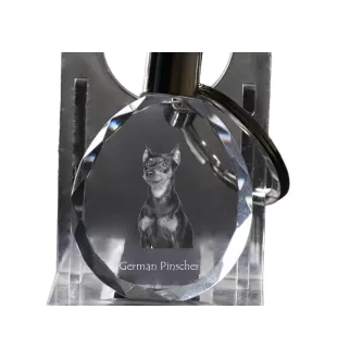 Deutscher Pinscher - Anhänger mit einem Foto eines Hundes, Schlüsselanhänger aus Kristall in einer Geschenkbox, ein einzigartiges Geschenk von Art-Dog