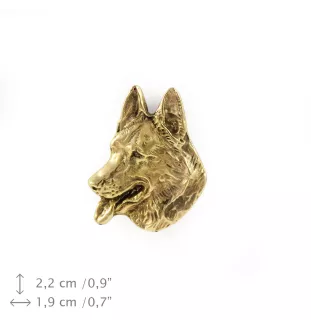 Berger allemand, Berger d'Alsace, Berger alsacien - broche plaquée or, ornement élégant pour chien, broche unique de la marque Art-Dog