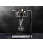 German Pinscher - Candle holder with dog photo, crystal tealight holder, personalised gift by Art-Dog brand