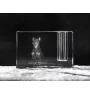Pinscher allemand - Porte-stylos, organiseur en cristal avec photo de chien, décoration de bureau unique par la marque Art-Dog