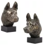 Berger allemand, Berger d'Alsace, Berger alsacien - Statue de chien, buste sur socle en pierre, sculpture, trophée pour exposition canine par la marque Art-Dog