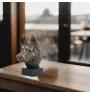 Berger allemand, Berger d'Alsace, Berger alsacien - Statue de chien, buste sur socle en pierre, sculpture, trophée pour exposition canine par la marque Art-Dog