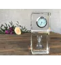 German Pinscher - crystal clock with a photo, a photo of a dog in crystal, personalized desk clock by Art-Dog brand