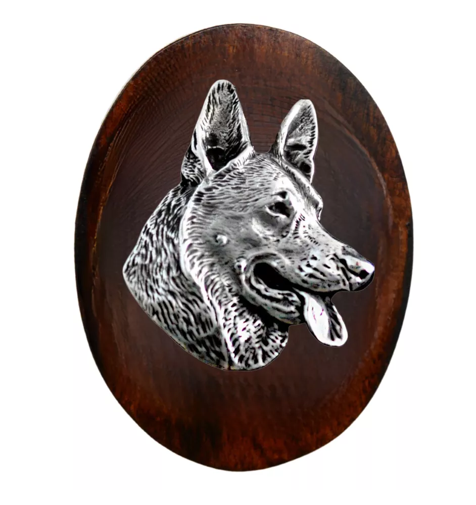 Owczarek niemiecki broszka clipring drewniany Art-Dog
