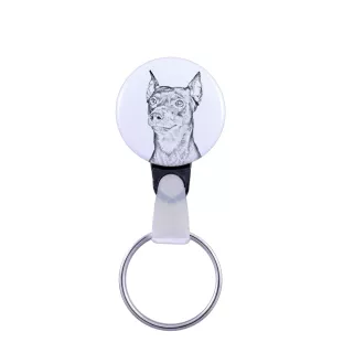 Deutscher Pinscher - Schlüsselanhänger mit dem Bild eines Hundes, Anhänger mit dem eigenen Grafikdesign der Marke Art-Dog
