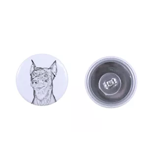 Pinscher allemand - boucles d'oreilles uniques avec un chien, votre animal de compagnie sur un porte-clés, marque propre Art-Dog