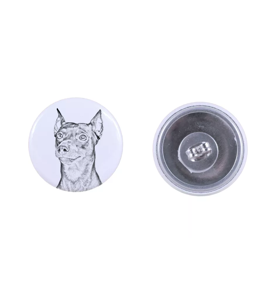 Pinscher allemand - boucles d'oreilles uniques avec un chien, votre animal de compagnie sur un porte-clés, marque propre Art-Dog