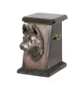 Deutscher Schäferhund eine Ascheurne für Hunde, eine elegante Urne mit einer Statue, eine Gedenkurne mit dem Porträt eines Hundes von der Marke Art-Dog