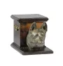 Berger allemand, Berger d'Alsace, Berger alsacien - urne pour les cendres d'un chien avec une statuette, une urne élégante pour chien, une urne exceptionnelle avec un buste de chien de la marque Art-D