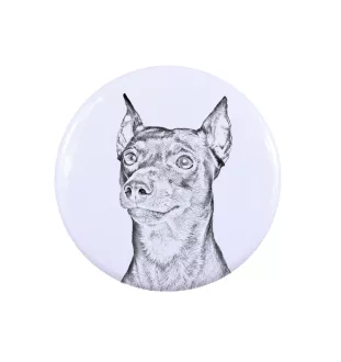 Pinczer średni pierścionek z psem mały Art-Dog