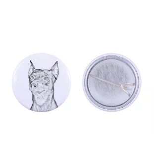 Pinscher allemand - badge avec votre chien, ajoutez votre propre photo, marque Art-Dog