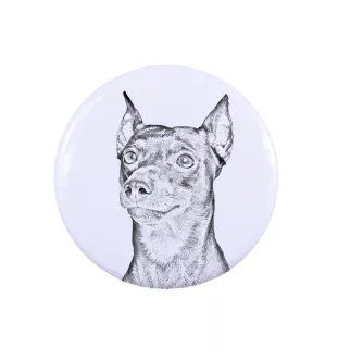 Pinscher allemand - badge avec votre chien, ajoutez votre propre photo, marque Art-Dog