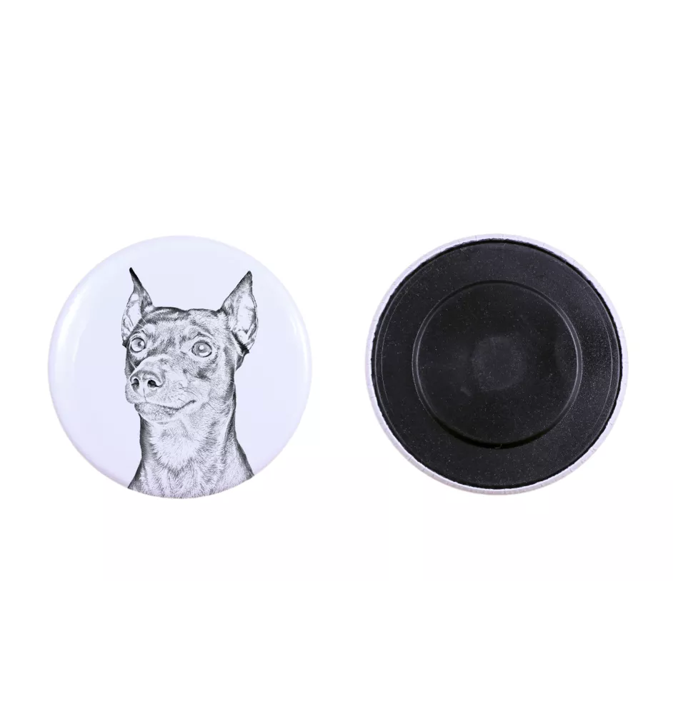 German Pinscher - magnet with a dog's pupil, exceptionally light, strong magnet, handmade product by the Art-Dog brand