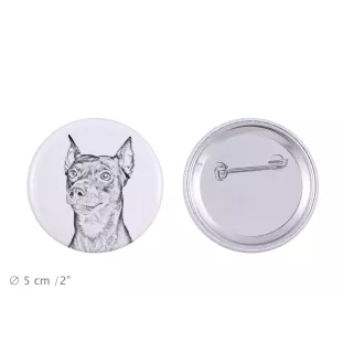 German Pinscher - pin with your dog, add your own photo, Art-Dog brand
