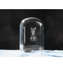 Pinscher allemand - un cube de cristal avec une photo, une photo de chien dans le cristal, un presse-papiers cubique de la marque Art-Dog